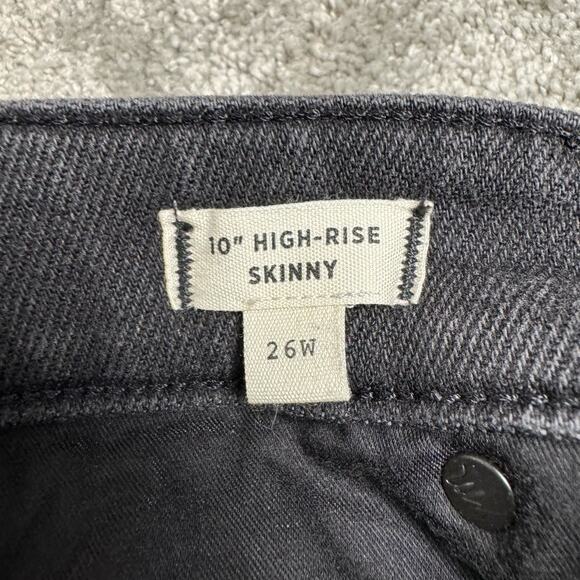 NWT Madewell High Rise Skinny Jeans 26W Black Starkey Wash Denim Plus Stretchy - Picture 7 of 16
